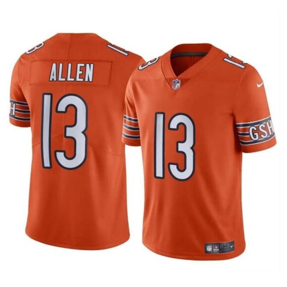 Mens Youths Kids Womens 13 Keenan Allen Orange Vapor Stitched Jersey